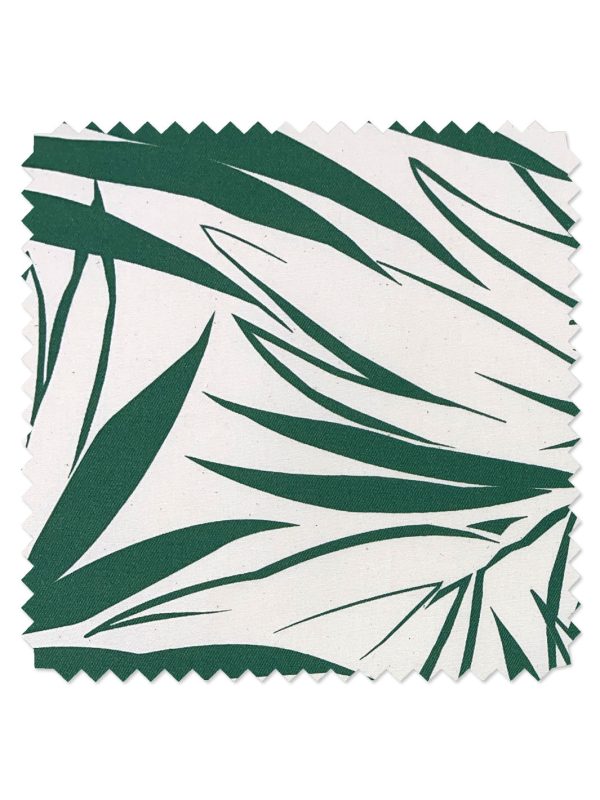 Fabric by the Yard - Majesty Palm - Green on Linen on Sale