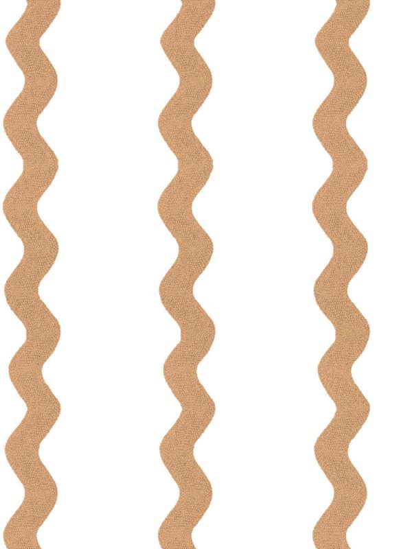 Ric-Rac Stripe on White  Wallpaper by Sarah Jessica Parker - Pecan Supply