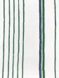 Fabric by the Yard - Two Tone Stripe - Green & Blue on Linen For Discount