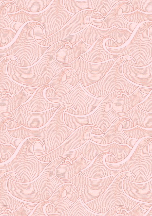 Waves Two Tone  Wallpaper by Lingua Franca - Persimmon Online now