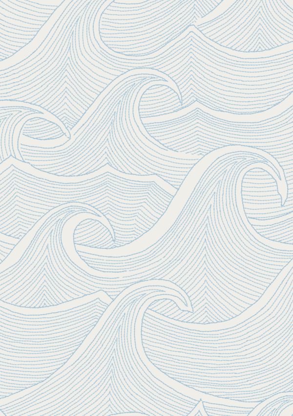 Waves Two Tone  Wallpaper by Lingua Franca - Cloud on Parchment For Discount