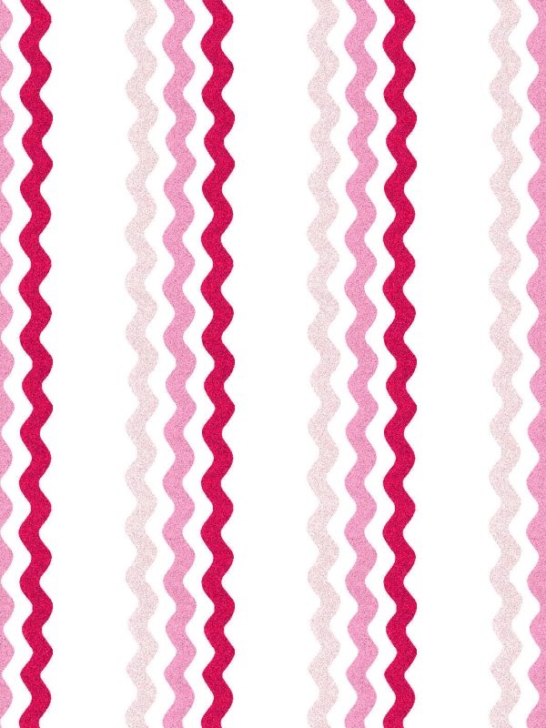 Ric-Rac Bands  Wallpaper by Sarah Jessica Parker - Pink Slipper Geranium Sale