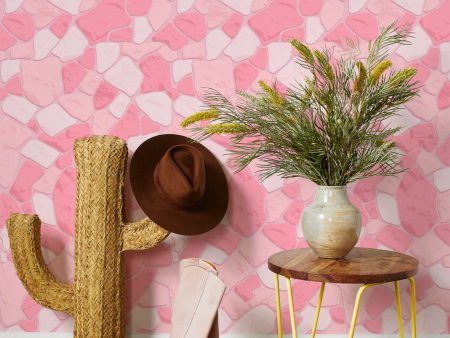 Barbie™ Rock Wall  Wallpaper by Barbie™ - Pale Pink Fashion