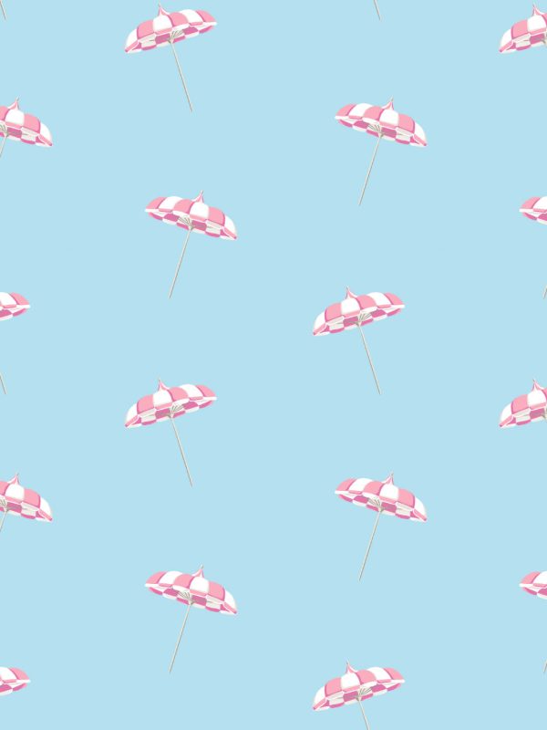 Barbie™ Land Umbrella  Wallpaper by Barbie™ - Baby Blue For Sale