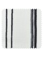 Fabric by the Yard - Two Tone Stripe - Black & Gray on Flax Linen Supply