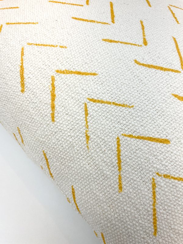 Arrows  Throw Pillow by Nathan Turner - Gold on California Cotton For Discount