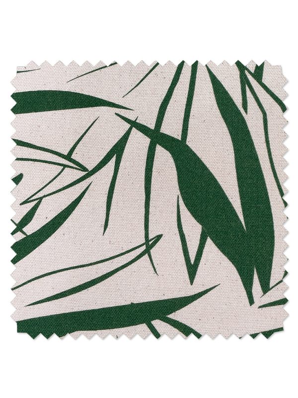 Fabric by the Yard - Majesty Palm - Green on Organic Twill on Sale