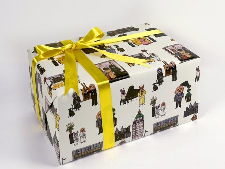 Upper East Side  Gift Wrap by Carly Beck - White Online Hot Sale