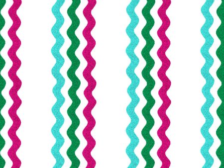 Ric-Rac Bands  Wallpaper by Sarah Jessica Parker - Emerald Capri Raspberry Online Sale