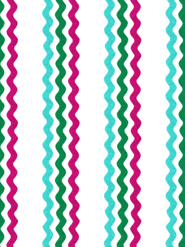 Ric-Rac Bands  Wallpaper by Sarah Jessica Parker - Emerald Capri Raspberry Online Sale