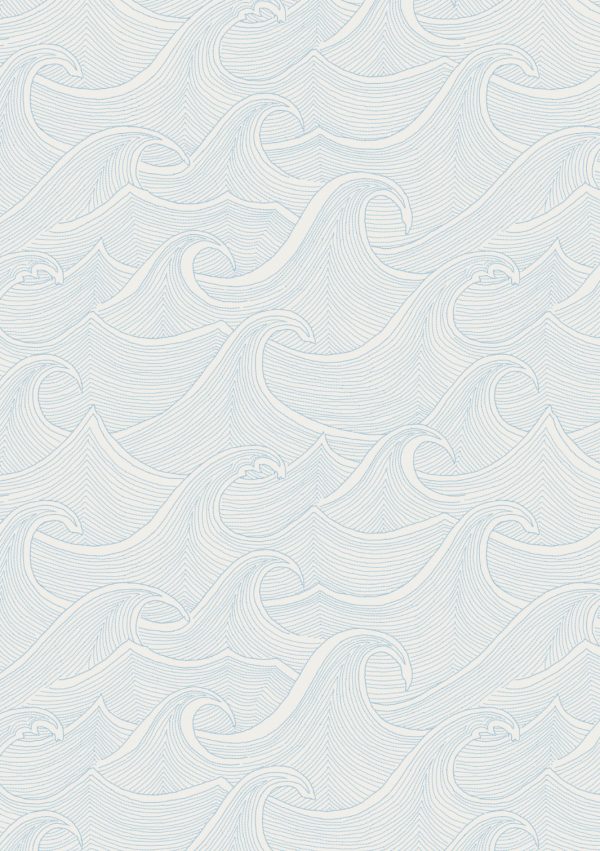 Waves Two Tone  Wallpaper by Lingua Franca - Cloud on Parchment For Discount