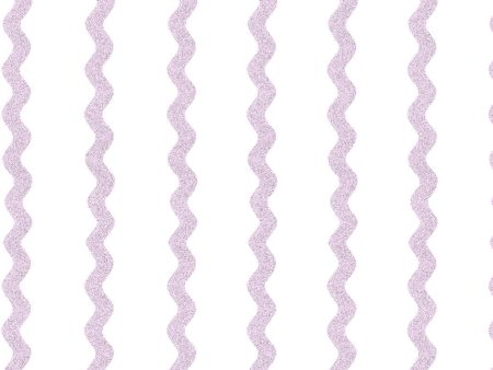 Ric-Rac Stripe on White  Wallpaper by Sarah Jessica Parker - Heliotrope Online Sale