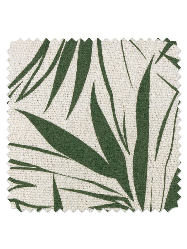 Fabric by the Yard - Majesty Palm - Green on Organic Twill on Sale