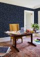 Waves Two Tone  Wallpaper by Lingua Franca - Navy Online