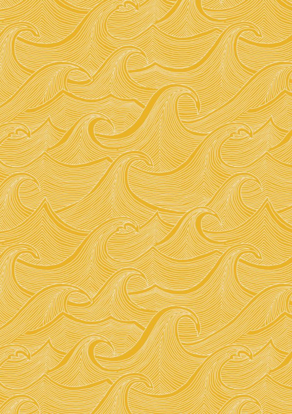 Waves Two Tone  Wallpaper by Lingua Franca - Gold Cheap