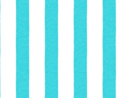 Grosgrain Stripe on White  Wallpaper by Sarah Jessica Parker - Capri Blue Online Hot Sale