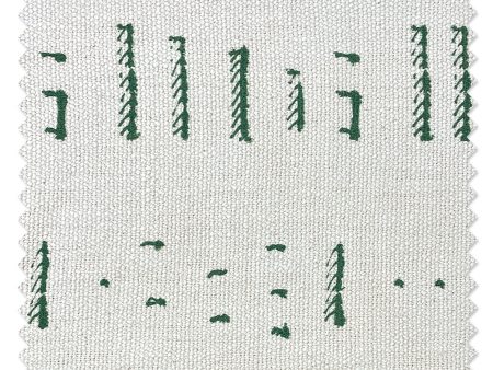 Fabric by the Yard - Stitch - Green on California Cotton Online now