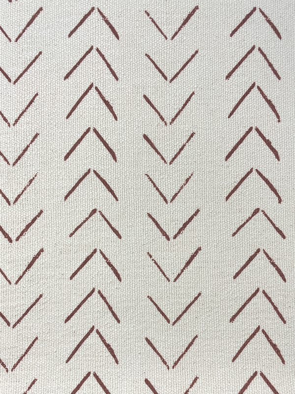 Fabric by the Yard - Arrows - Rust on California Cotton For Sale