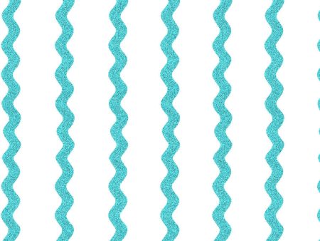 Ric-Rac Stripe on White  Wallpaper by Sarah Jessica Parker - Capri Blue Online