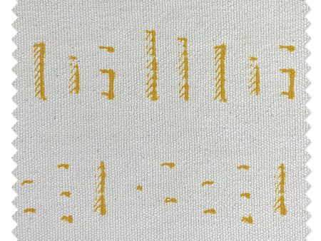 Fabric by the Yard - Stitch - Gold on California Cotton on Sale