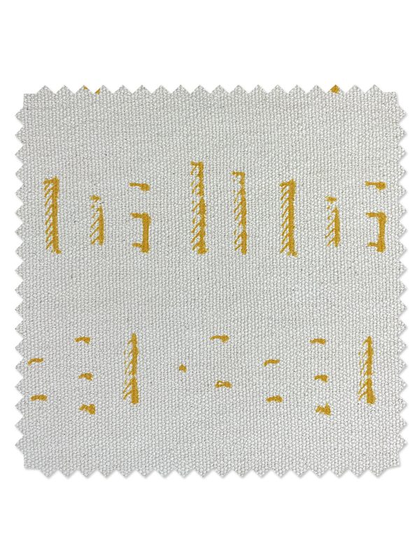 Fabric by the Yard - Stitch - Gold on California Cotton on Sale