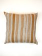 Painted Stripes  Throw Pillow by Nathan Turner - Terracotta on Flax Linen Online