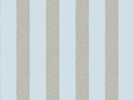 Grosgrain Stripe  Wallpaper by Sarah Jessica Parker - Misty Blue Metal Online