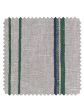 Fabric by the Yard - Two Tone Stripe - Green & Blue on Linen For Discount