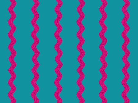 Ric-Rac Stripe  Wallpaper by Sarah Jessica Parker - Teal Raspberry Discount