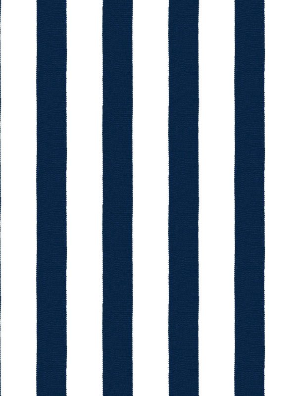 Grosgrain Stripe on White  Wallpaper by Sarah Jessica Parker - Navy Sale