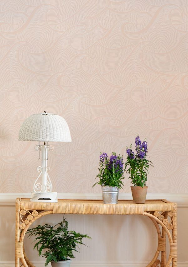 Waves Two Tone  Wallpaper by Lingua Franca - Peachy Sale