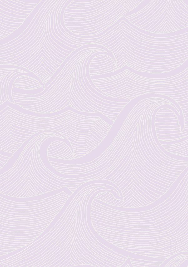 Waves Two Tone  Wallpaper by Lingua Franca - Lavender Fashion