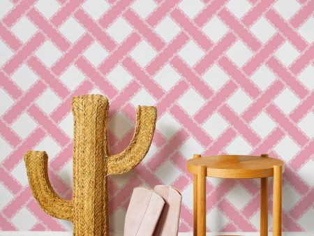 Barbie™ Trellis  Wallpaper by Barbie™ - Bubblegum For Cheap