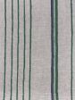 Fabric by the Yard - Two Tone Stripe - Green & Blue on Linen For Discount