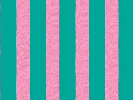 Grosgrain Stripe  Wallpaper by Sarah Jessica Parker - Teal Blush Cheap