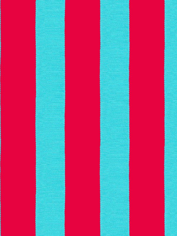 Grosgrain Stripe  Wallpaper by Sarah Jessica Parker - Scarlet Capri Blue Supply