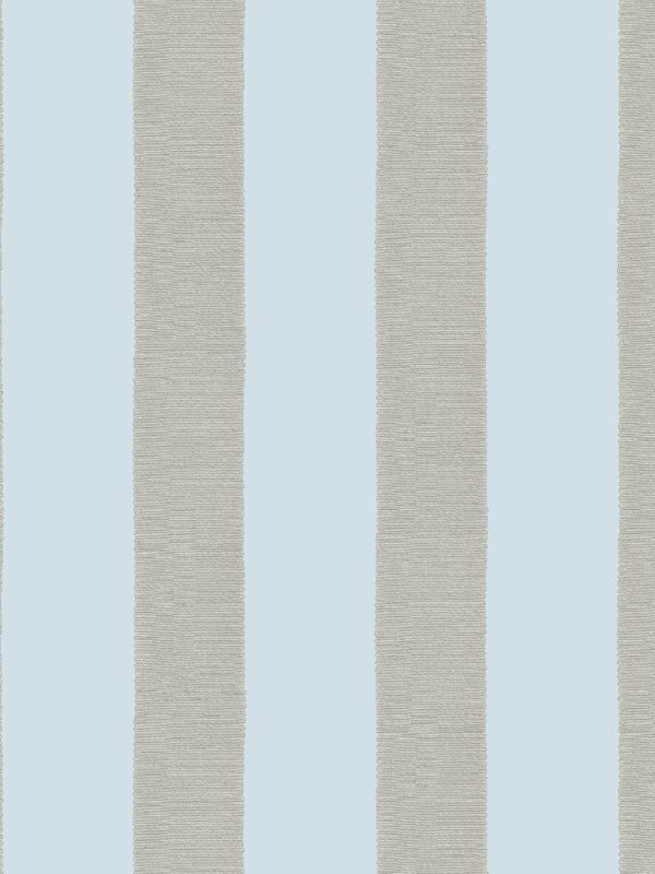 Grosgrain Stripe  Wallpaper by Sarah Jessica Parker - Misty Blue Metal Online