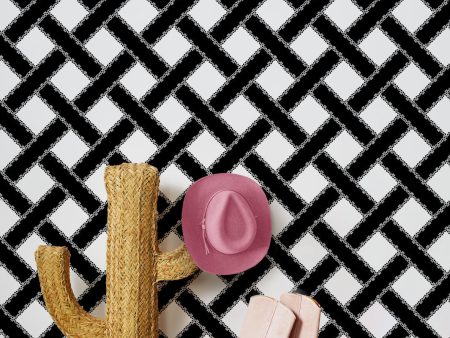 Barbie™ Trellis  Wallpaper by Barbie™ - Black For Sale