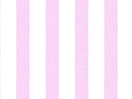 Grosgrain Stripe on White  Wallpaper by Sarah Jessica Parker - Pink Cheap