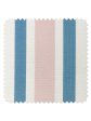 Fabric by the Yard - Between the Lines - Blue Pink on Linen Fashion