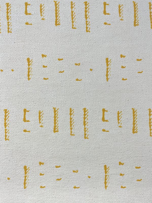 Fabric by the Yard - Stitch - Gold on California Cotton on Sale