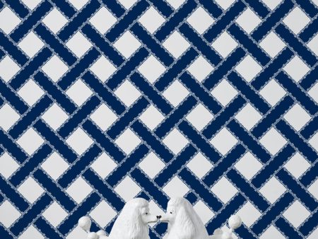 Barbie™ Trellis  Wallpaper by Barbie™ - Navy Cheap