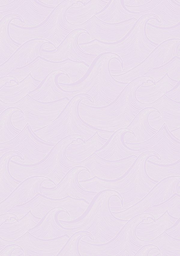 Waves Two Tone  Wallpaper by Lingua Franca - Lavender Fashion