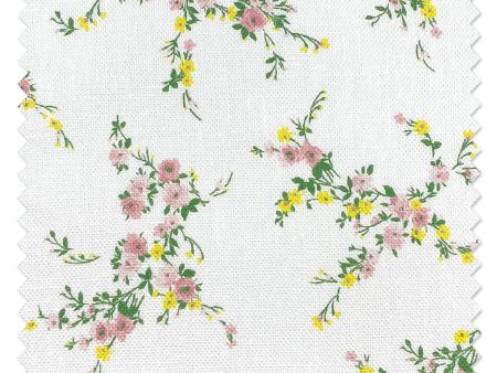 Fabric by the Yard - Jolene - Lemon Pink on Linen Hot on Sale