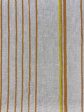 Fabric by the Yard - Two Tone Stripe - Terracotta & Daffodil on Flax Linen Online Sale