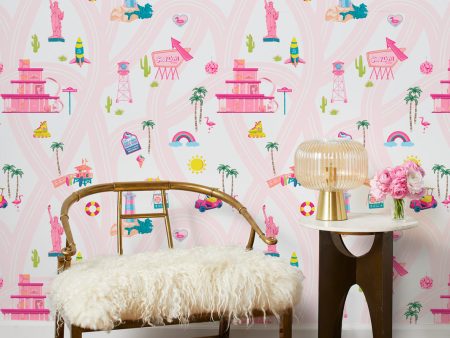 Barbie™ Land  Wallpaper by Barbie™ - Pale Pink Fashion