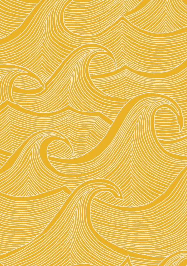 Waves Two Tone  Wallpaper by Lingua Franca - Gold Cheap