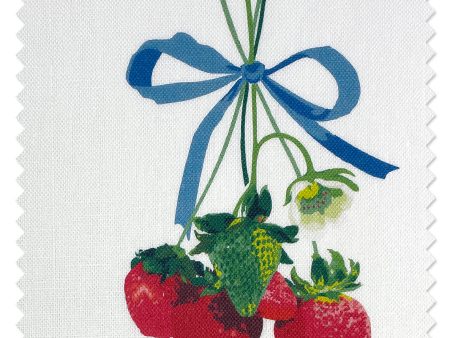 Fabric by the Yard - Strawberry Is My Jam - Natural on Linen Online Sale