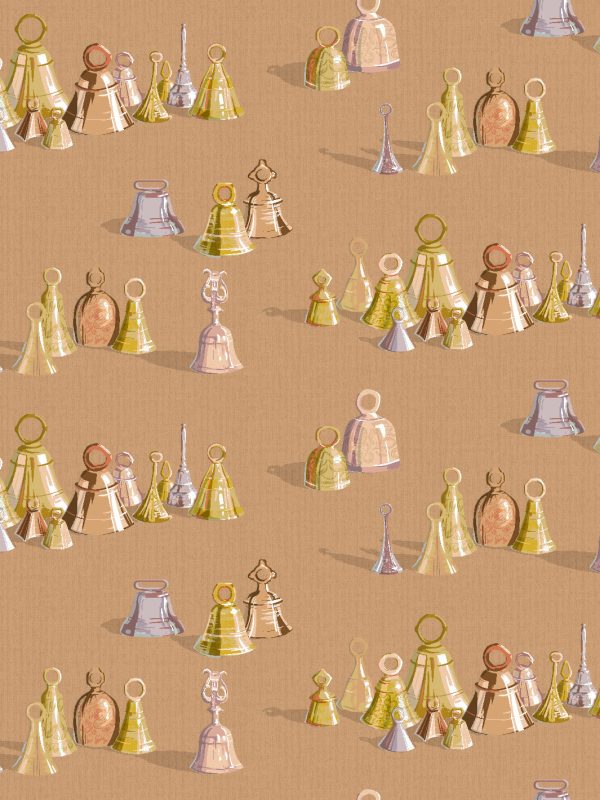 All The Bells  Wallpaper by Sarah Jessica Parker - Pecan For Discount