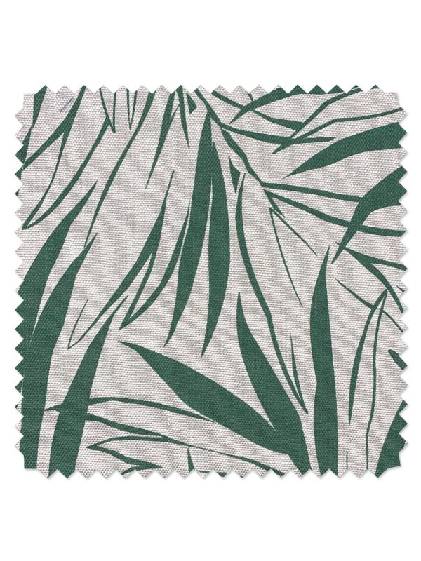 Fabric by the Yard - Majesty Palm - Green on Organic Twill on Sale